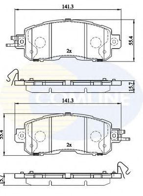 COMLINE - CBP06030 - Комплект тормозных колодок, дисковый тормоз (Тормозная система)