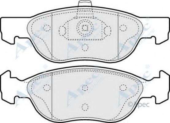 APEC BRAKING - PAD1114 - Комплект тормозных колодок, дисковый тормоз (Тормозная система)