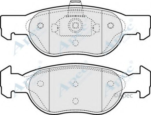 APEC BRAKING - PAD1142 - Комплект тормозных колодок, дисковый тормоз (Тормозная система)