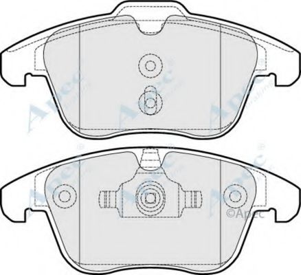 APEC BRAKING - PAD1503 - Комплект тормозных колодок, дисковый тормоз (Тормозная система)