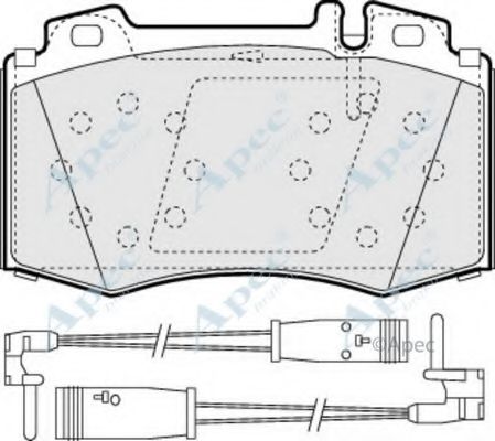 APEC BRAKING - PAD1535 - Комплект тормозных колодок, дисковый тормоз (Тормозная система)