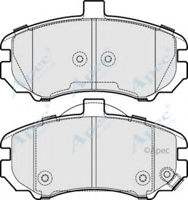 APEC BRAKING - PAD1642 - Комплект тормозных колодок, дисковый тормоз (Тормозная система)