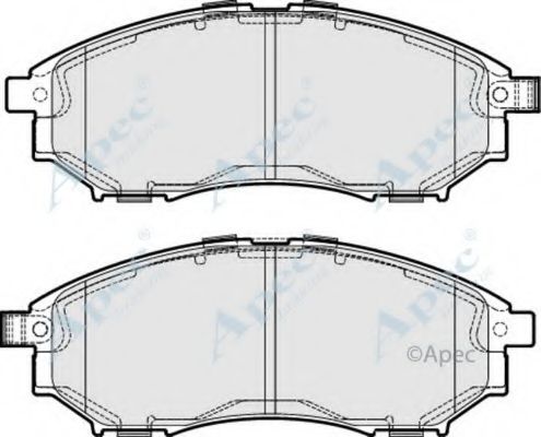 APEC BRAKING - PAD1662 - Комплект тормозных колодок, дисковый тормоз (Тормозная система)