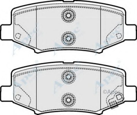 APEC BRAKING - PAD1687 - Комплект тормозных колодок, дисковый тормоз (Тормозная система)