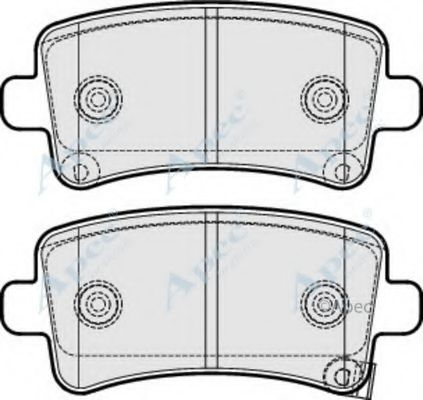 APEC BRAKING - PAD1697 - Комплект тормозных колодок, дисковый тормоз (Тормозная система)