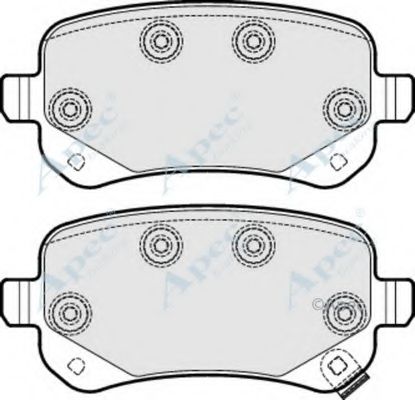 APEC BRAKING - PAD1701 - Комплект тормозных колодок, дисковый тормоз (Тормозная система)