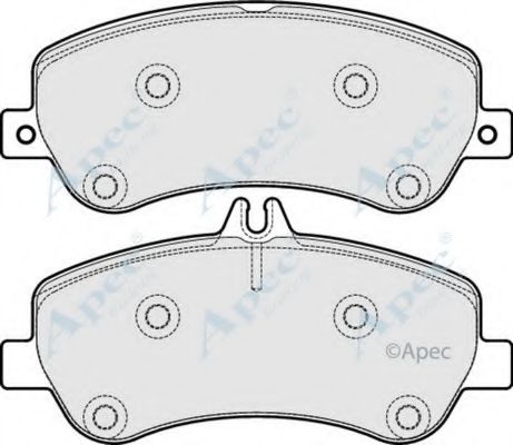 APEC BRAKING - PAD1711 - Комплект тормозных колодок, дисковый тормоз (Тормозная система)