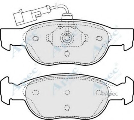 APEC BRAKING - PAD895 - Комплект тормозных колодок, дисковый тормоз (Тормозная система)