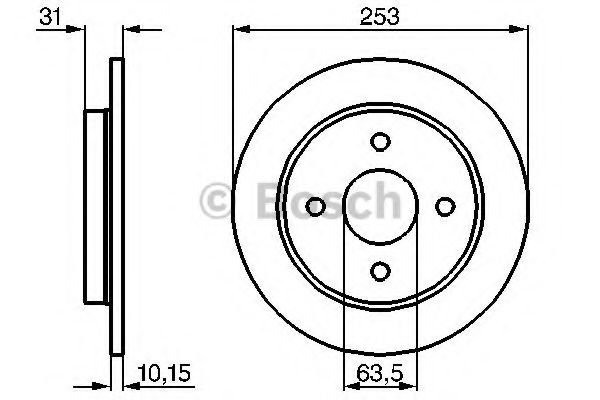 BOSCH - 0 986 478 344 - Тормозной диск (Тормозная система)