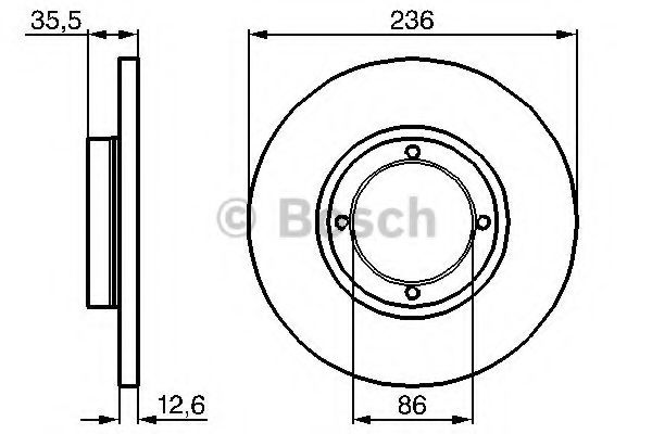 BOSCH - 0 986 478 712 - Тормозной диск (Тормозная система)