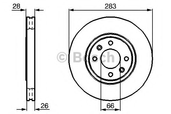 BOSCH - 0 986 478 831 - Тормозной диск (Тормозная система)