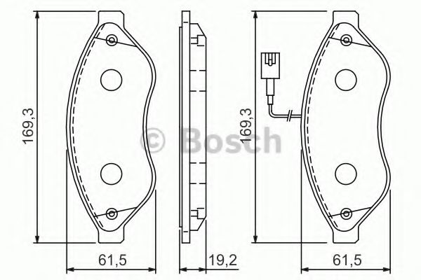 BOSCH - 0 986 494 111 - Комплект тормозных колодок, дисковый тормоз (Тормозная система)