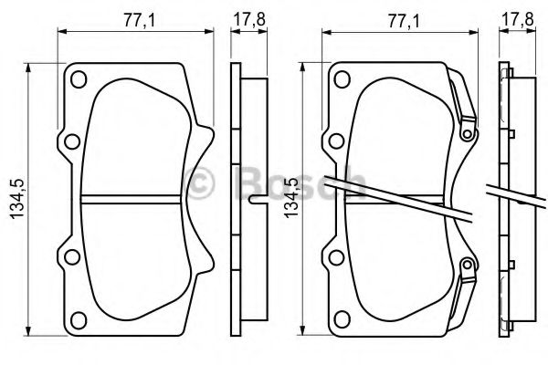 BOSCH - 0 986 494 153 - Комплект тормозных колодок, дисковый тормоз (Тормозная система)