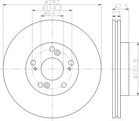 HELLA PAGID - 8DD 355 110-631 - Тормозной диск (Тормозная система)