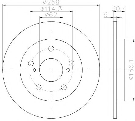 HELLA PAGID - 8DD 355 118-981 - Тормозной диск (Тормозная система)