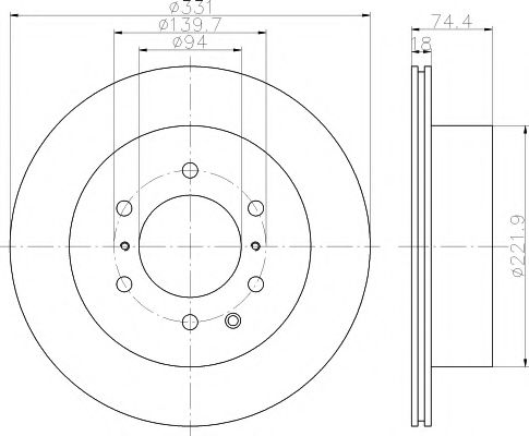 HELLA PAGID - 8DD 355 119-091 - Тормозной диск (Тормозная система)