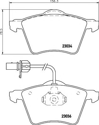 HELLA PAGID - 8DB 355 008-771 - Комплект тормозных колодок, дисковый тормоз (Тормозная система)