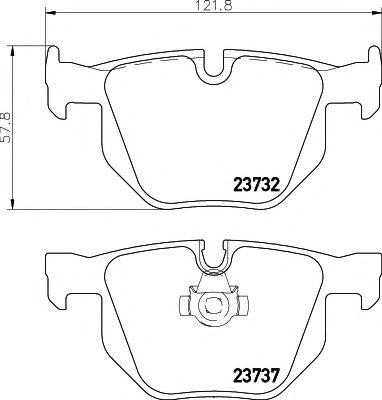 HELLA PAGID - 8DB 355 010-471 - Комплект тормозных колодок, дисковый тормоз (Тормозная система)