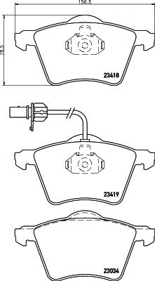 HELLA PAGID - 8DB 355 010-631 - Комплект тормозных колодок, дисковый тормоз (Тормозная система)