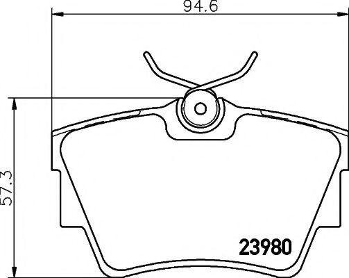 HELLA PAGID - 8DB 355 010-761 - Комплект тормозных колодок, дисковый тормоз (Тормозная система)