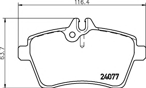 HELLA PAGID - 8DB 355 011-371 - Комплект тормозных колодок, дисковый тормоз (Тормозная система)