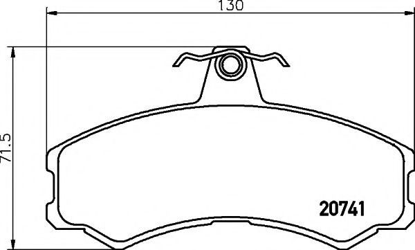 HELLA PAGID - 8DB 355 013-441 - Комплект тормозных колодок, дисковый тормоз (Тормозная система)