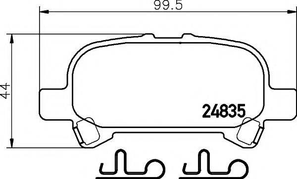 HELLA PAGID - 8DB 355 014-751 - Комплект тормозных колодок, дисковый тормоз (Тормозная система)