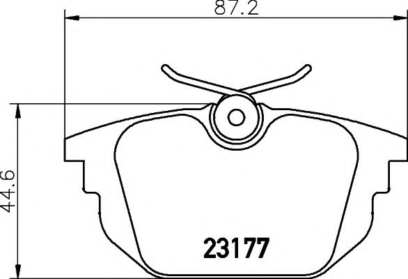 HELLA PAGID - 8DB 355 018-371 - Комплект тормозных колодок, дисковый тормоз (Тормозная система)