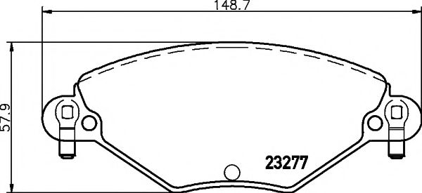 HELLA PAGID - 8DB 355 019-411 - Комплект тормозных колодок, дисковый тормоз (Тормозная система)