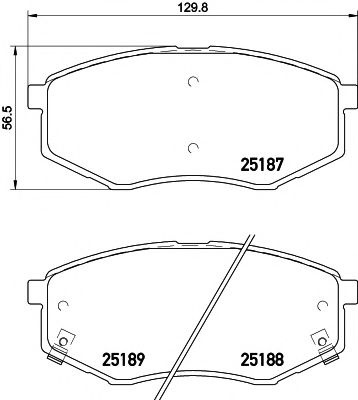 HELLA PAGID - 8DB 355 019-791 - Комплект тормозных колодок, дисковый тормоз (Тормозная система)