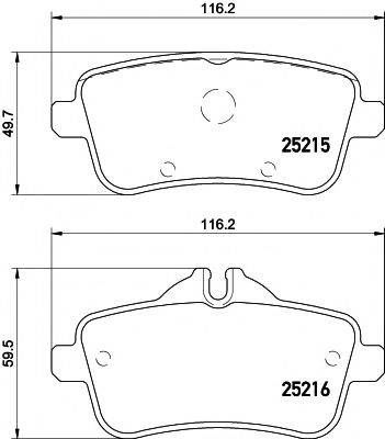 HELLA PAGID - 8DB 355 019-841 - Комплект тормозных колодок, дисковый тормоз (Тормозная система)