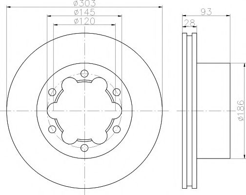 HELLA PAGID - 8DD 355 118-061 - Тормозной диск (Тормозная система)