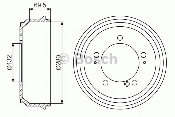 BOSCH - 0 986 477 169 - Тормозной барабан (Тормозная система)