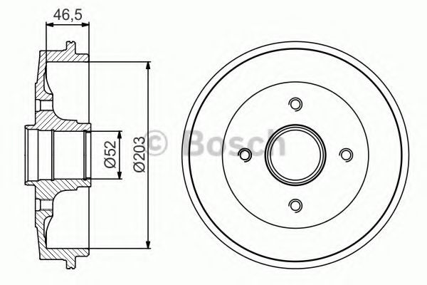 BOSCH - 0 986 477 184 - Тормозной барабан (Тормозная система)