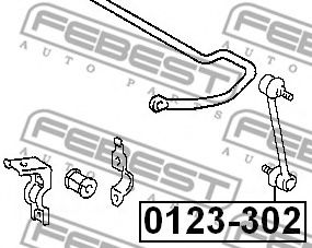 FEBEST - 0123-302 - Тяга / стойка, стабилизатор (Подвеска колеса)