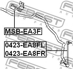 FEBEST - 0423-EA8FL - Тяга / стойка, стабилизатор (Подвеска колеса)