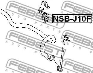 FEBEST - NSB-J10F - Втулка, стабилизатор (Подвеска колеса)