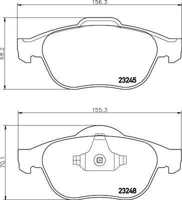 TEXTAR - 2324802 - Комплект тормозных колодок, дисковый тормоз (Тормозная система)