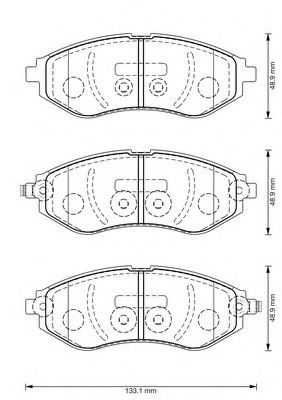 BENDIX - 573371B - Комплект тормозных колодок, дисковый тормоз