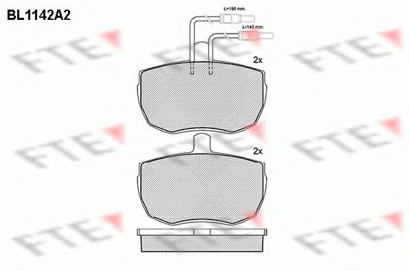 FTE - BL1142A2 - Комплект тормозных колодок, дисковый тормоз (Тормозная система)