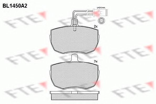 FTE - BL1450A2 - Комплект тормозных колодок, дисковый тормоз (Тормозная система)