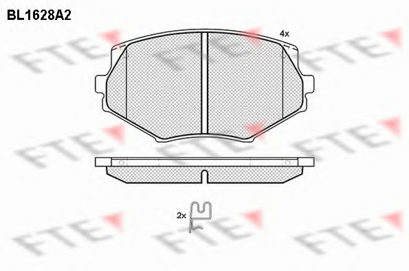FTE - BL1628A2 - Комплект тормозных колодок, дисковый тормоз (Тормозная система)