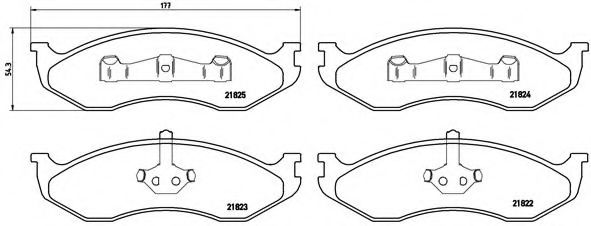 BREMBO - P 37 004 - Комплект тормозных колодок, дисковый тормоз (Тормозная система)