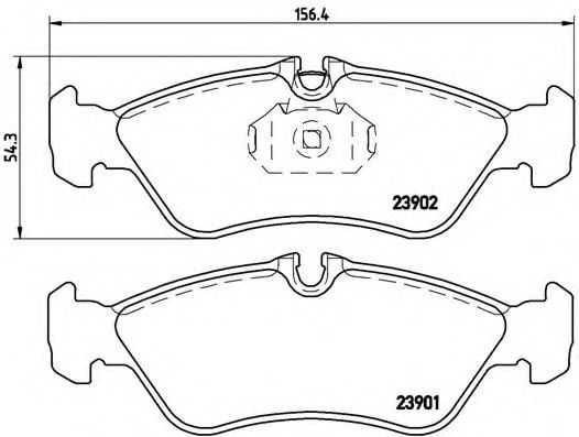 BREMBO - P 50 082 - Комплект тормозных колодок, дисковый тормоз (Тормозная система)