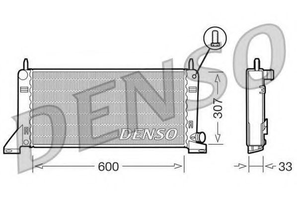 DENSO - DRM10020 - Радиатор, охлаждение двигателя (Охлаждение)