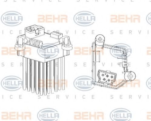 BEHR HELLA SERVICE - 5HL 351 321-191 - Регулятор, вентилятор салона (Отопление / вентиляция)