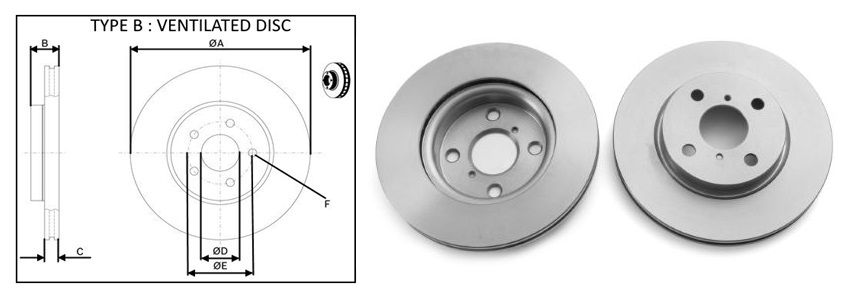 APLUS - 61313AP - Гальмівний диск перед. Toyota Yaris 06-