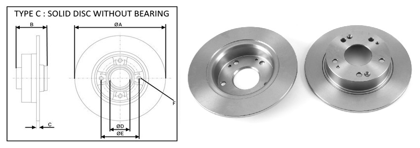 APLUS - 61579AP - Гальмівний диск задн. Honda Accord 3.0 98-03 APLUS - 61579AP - Гальмівний диск задн. Honda Accord 3.0 98-03
