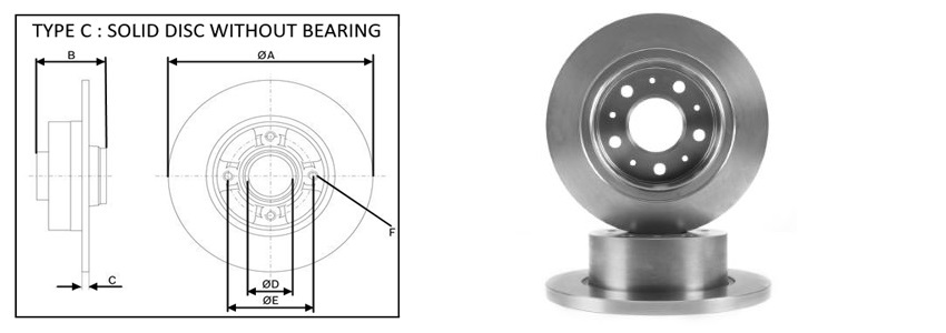 APLUS - 61632AP - Диск гальмівний задн. Citroen Jumper 2.2HDI 06-