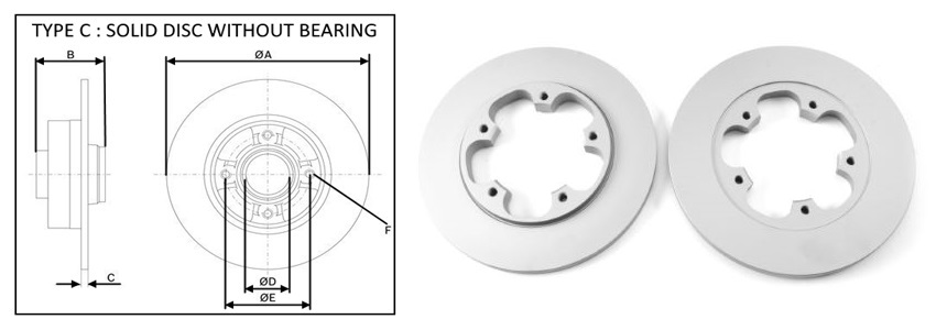 APLUS - 61642AP - Диск гальмівний зад. Ford Tranzit 2.0D/2.2D 08.13-